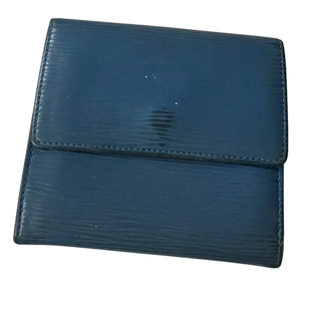 Louis Vuitton Blue Epi Leather Elise Compact Wallet
